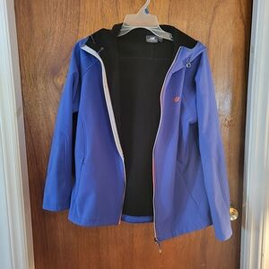 New Balance Ladies Jacket Hooded Full Zip Fleece Lined Zippered Pockets Size XL